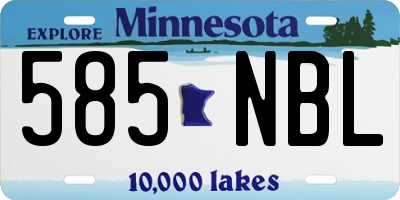 MN license plate 585NBL