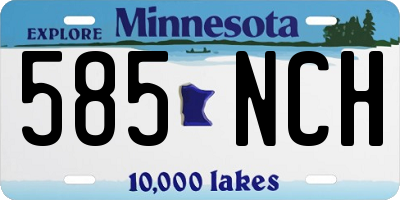 MN license plate 585NCH