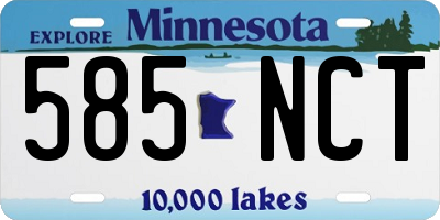 MN license plate 585NCT