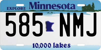 MN license plate 585NMJ