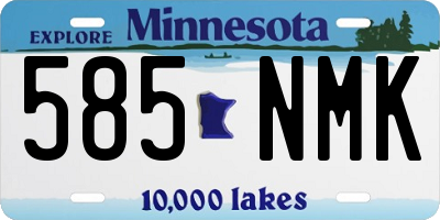 MN license plate 585NMK