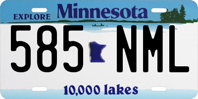 MN license plate 585NML