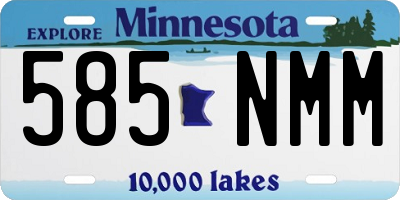 MN license plate 585NMM