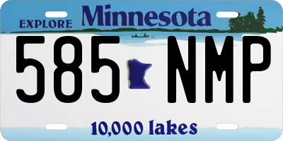 MN license plate 585NMP