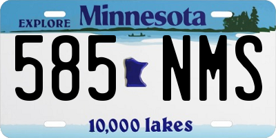MN license plate 585NMS