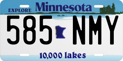 MN license plate 585NMY