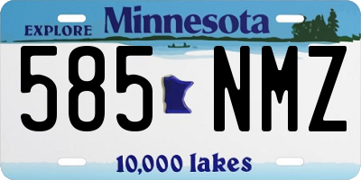 MN license plate 585NMZ