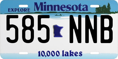 MN license plate 585NNB