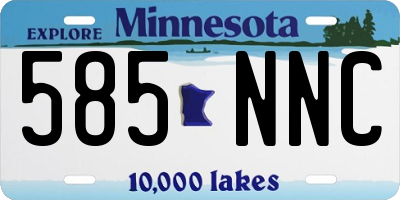 MN license plate 585NNC