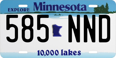 MN license plate 585NND