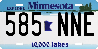 MN license plate 585NNE