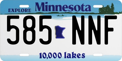 MN license plate 585NNF