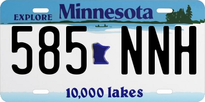 MN license plate 585NNH