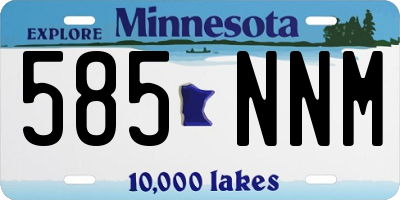 MN license plate 585NNM