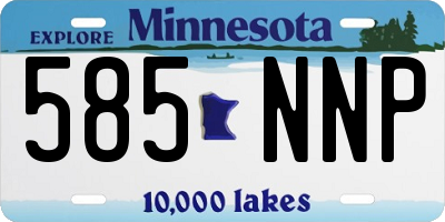 MN license plate 585NNP
