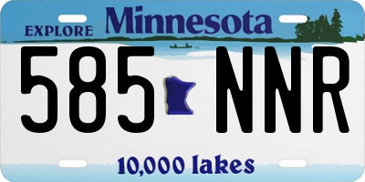MN license plate 585NNR