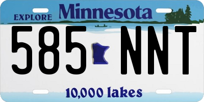 MN license plate 585NNT