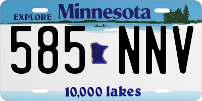 MN license plate 585NNV
