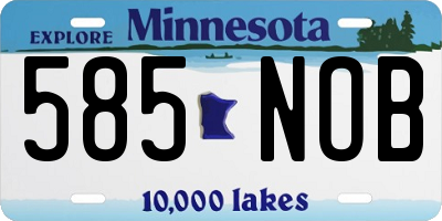 MN license plate 585NOB