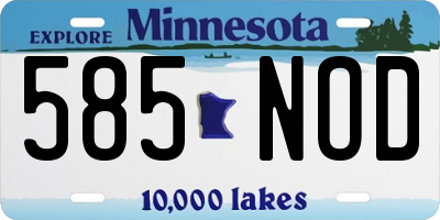 MN license plate 585NOD