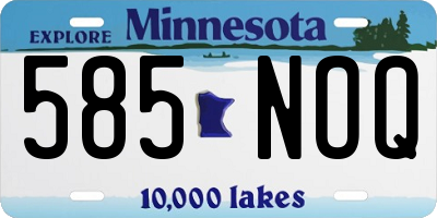 MN license plate 585NOQ