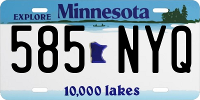 MN license plate 585NYQ