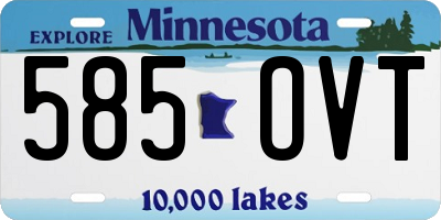 MN license plate 585OVT