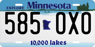 MN license plate 585OXO
