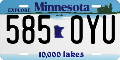 MN license plate 585OYU