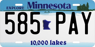 MN license plate 585PAY