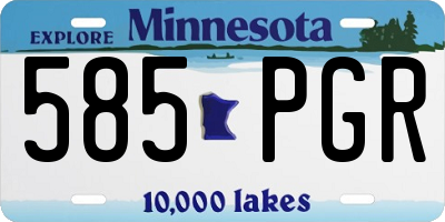 MN license plate 585PGR