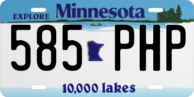 MN license plate 585PHP