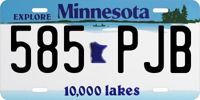 MN license plate 585PJB