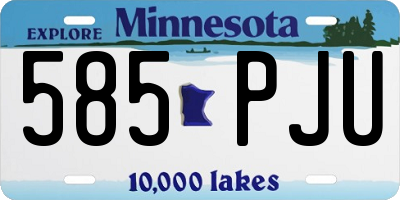 MN license plate 585PJU