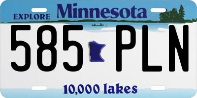 MN license plate 585PLN