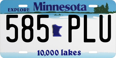MN license plate 585PLU