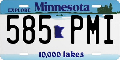 MN license plate 585PMI