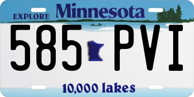 MN license plate 585PVI