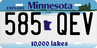 MN license plate 585QEV