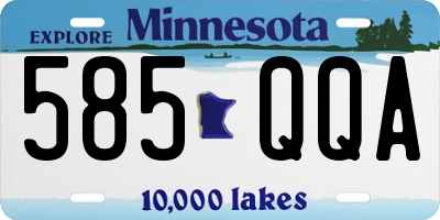 MN license plate 585QQA