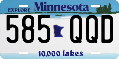 MN license plate 585QQD