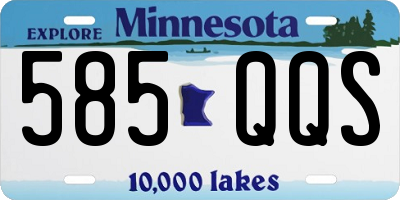 MN license plate 585QQS