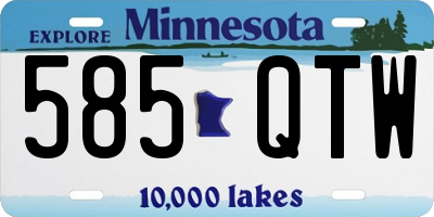 MN license plate 585QTW