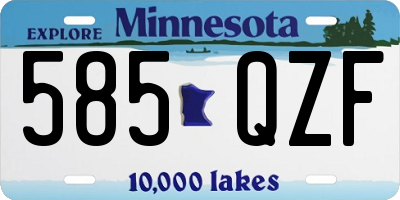 MN license plate 585QZF