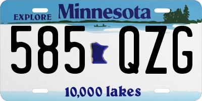 MN license plate 585QZG