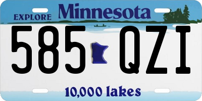 MN license plate 585QZI