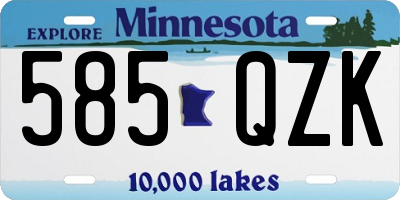 MN license plate 585QZK