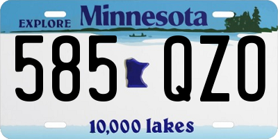 MN license plate 585QZO