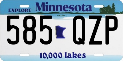 MN license plate 585QZP