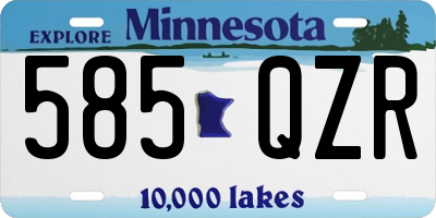 MN license plate 585QZR